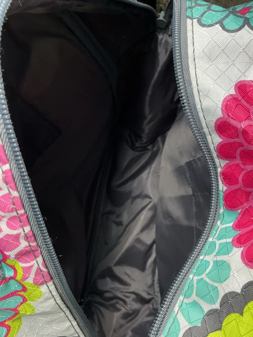 Thirty One Hostess Exclusive Backpack Bubble Bloom Floral Pink White & Teal EUC